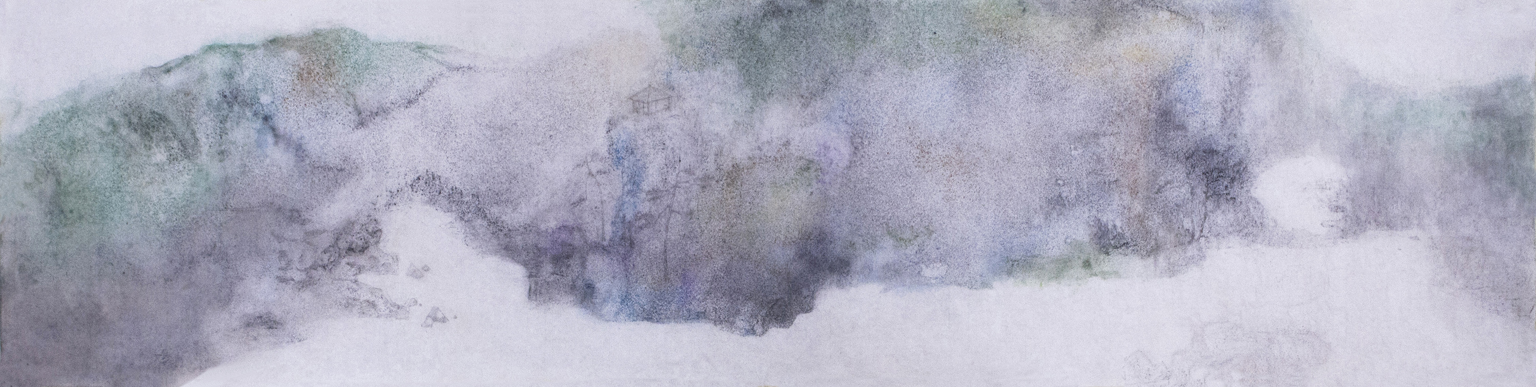 情晤100 纸本水墨2017年    137cmx34.5cm